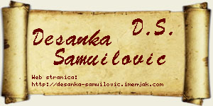 Desanka Samuilović vizit kartica